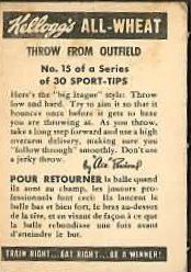 1950's Kelloggs Canadian Sport Tips